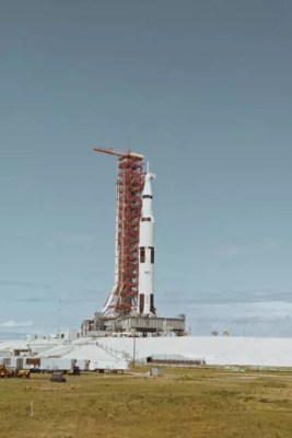 Apollo 10 Rakete auf Startrampe 1969 4x6 Foto 