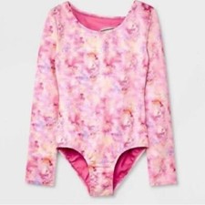 NWT Cat  Jack Pink Splatter Long Sleeve Dance Gymnastics Leotard Size XL