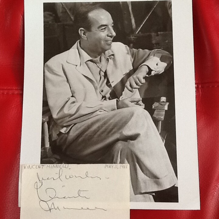Vincente Minnelli Signed Paper Photo MGM Director Garland Kirk Lana Gigi Astaire