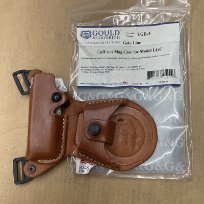 Gould & Goodrich Gold Line Handcuff and Gun Magazine Case LGD-3 Chestnut BG5