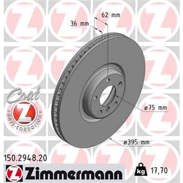 2X Zimmermann Bremsscheibe 150.2948.20-image