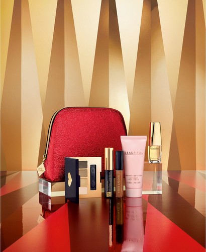 Estee Lauder 6 pc Beautiful,Body Lotion,Mascara,Gloss,Eye Shadow Travel Gift Set - Picture 2 of 2
