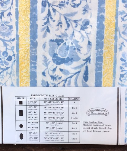 Impressions Harmony 100% Cotton Table Linens 60” Round - Picture 3 of 7