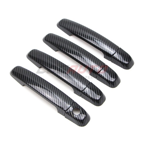 For Suzuki SX-4 06-09 Exterior Door Handle Cover Sticker Trim Carbon Fiber Look - Picture 6 of 10