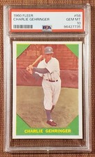 1960 Fleer #58 Charlie Gehringer Detroit Tigers Baseball Card PSA 10 Gem Mint