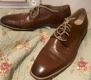 steve madden cognac men's dress shoes