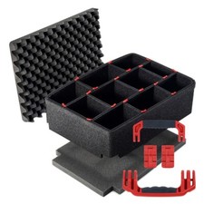 TrekPak Dividers for the Pelican 1535. Includes 2 Red handles  2 latches.