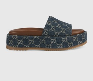 angelina gg supreme platform slide sandal gucci