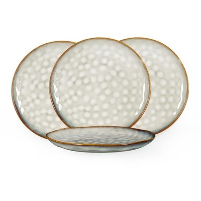 Irregular Shape Ceramic Plates, 11 Inch Steak, Salad, Dinner Plate Set of 4, Por