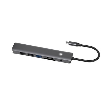 7-in-1 Aluminiumlegierung Hub Dockingstation für Laptop Tablet Konnektivität
