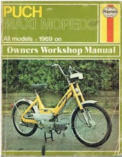 PUCH MAXI (INCL N N2 S S2 SUPER/D SPORT NOSTALGIE) '69-75 MANUALE OFFICINA PROPRIETARIO