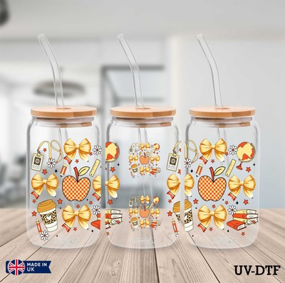 Buch und Bogen UV DTF Aufkleber - 16oz Libbey Dose Glasfolie zs116