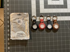 Leather Airtag Key Chain Holders, Lot Of 4, New Unused, T1