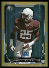 2015 Bowman Alex Carter Rookie Gold /399 #73 Detroit Lions