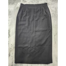 Vintage Liz Claiborne Skirt Womens 16 PETITE Black High Waist Pencil Midi Office