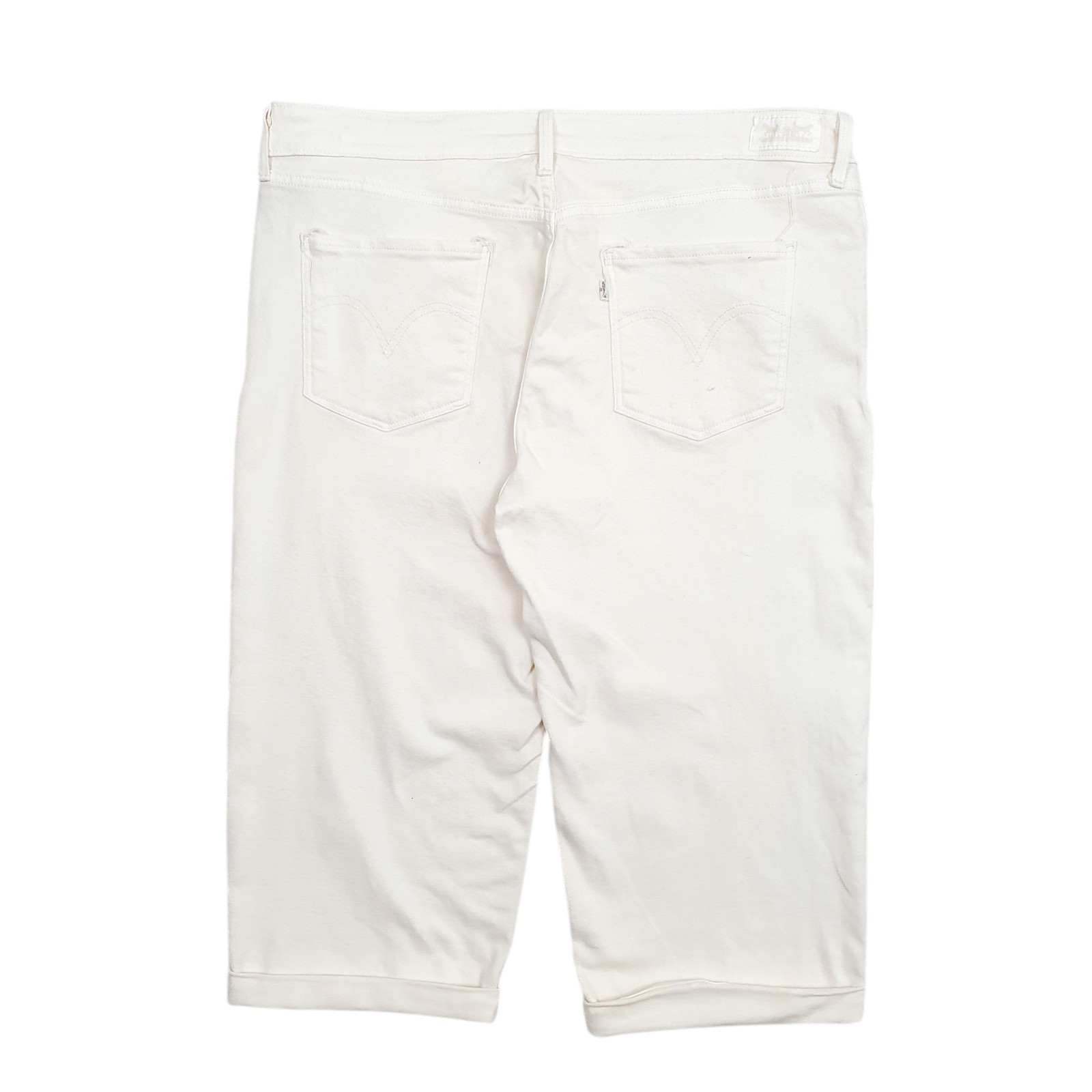 LEVIS Capri Chino Trousers Cotton White Womens  18 image 3