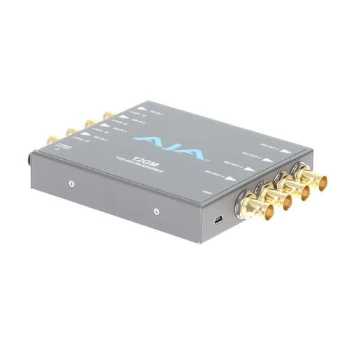 AJA 12GM 12G-SDI to/from Quad 3G-SDI Mux/Demux 4K/UltraHD Converter w/ AC