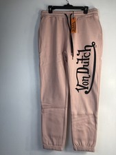 womens Classic Pink sweatpants Von Dutch Size XL New