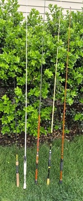 5 Rod Lot: Carrot Stix, 13 Fishing Fate,Wright McGill Skeet Reese, Berkley Shock