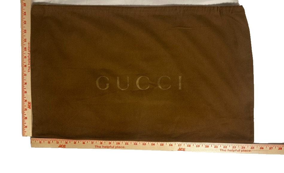 Authentic LARGE Gucci Drawstring Dust Bag Brown S… - image 3