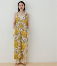 GANNI Yellow Floral Print Camisole Dress - Free Size