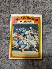 carl yastrzemski 1972 topps base card in action red sox #38