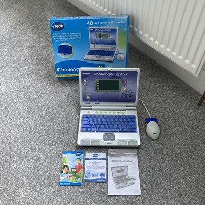 VTech Challenger Laptop blau Kinderlaptop mit Maus Wortschatz Mathe und Französisch