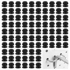 120 pcs Black Pegboard Locks for Stopping Hooks from Falling Off Fits for 1/4...