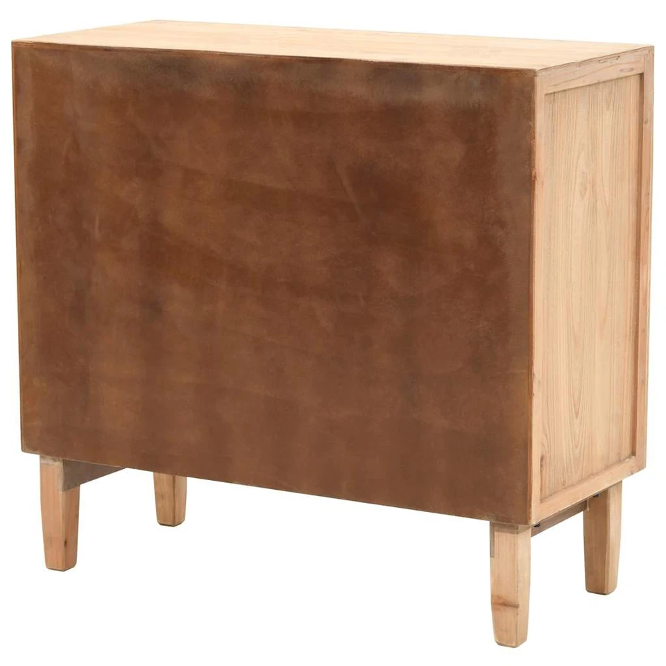 Armoire à Tiroirs Bois de Sapin Massif 80x36x75 cm Buffet Décor Salon vidaXL - Photo 3/4