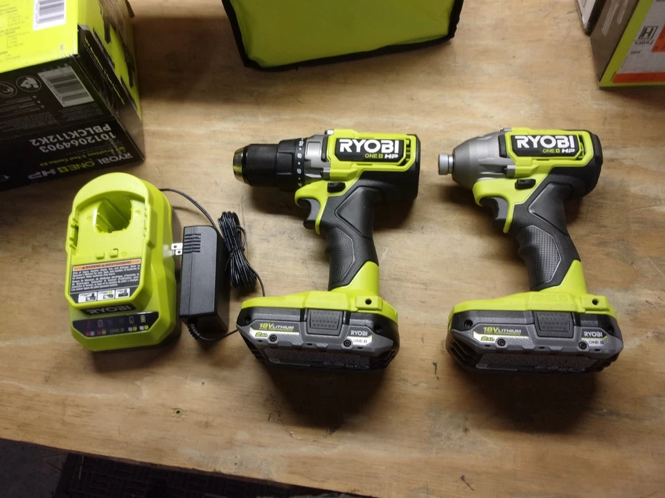 RYOBI 18V ONE+ 2 TOOL SET- 1/2" DRILL & 1/4" IMPACT DR. # PBLCK112K2 - Image 4 of 4
