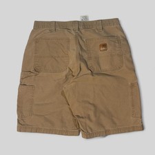 Vintage Y2K Carhartt Carpenter Shorts with Distressing Thrashed Workwear Size 32