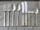 Vtg Chased Classic by Rogers Lunt Bowlen Sterling Silver Spoon Forks Knifes 9pc