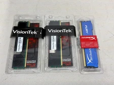 MIXED LOT OF 3 - 4GB DDR3 RAM STICKS - HYPERX & VISIONTEK - NEW / SEALED