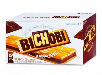 Orion BICHOBI Original Chocolate Biscuit Cookies Korean Snack 1Box 750g