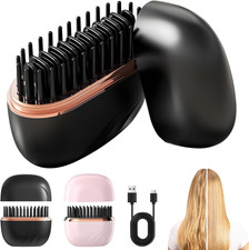 Mini Hair Straightener, Cordless Rechargeable Portable Hair Straightener Brush w