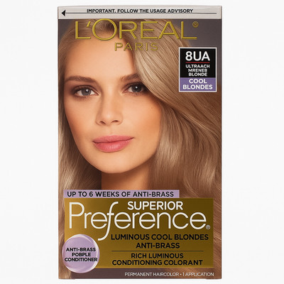 L'Oreal Paris Superior Preference 8UA Ultra Ash Medium Blonde 1 Pack New