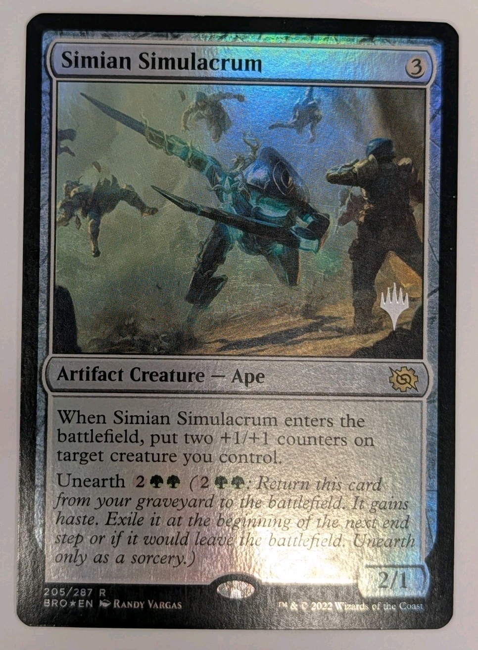 Simian Simulacrum Brothers' War Promo Foil - MTG RARE