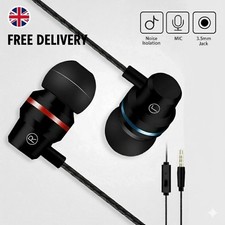 Earphones Wired Headphones In Ear High Definition Deep Bass 3.5mm AUX Jack