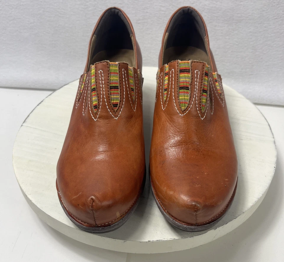 Женские сабо L'Artiste Spring Step Scribble оранжевые кожаные на танкетке размер 38/7,5-8 - Изображение 2 из 4