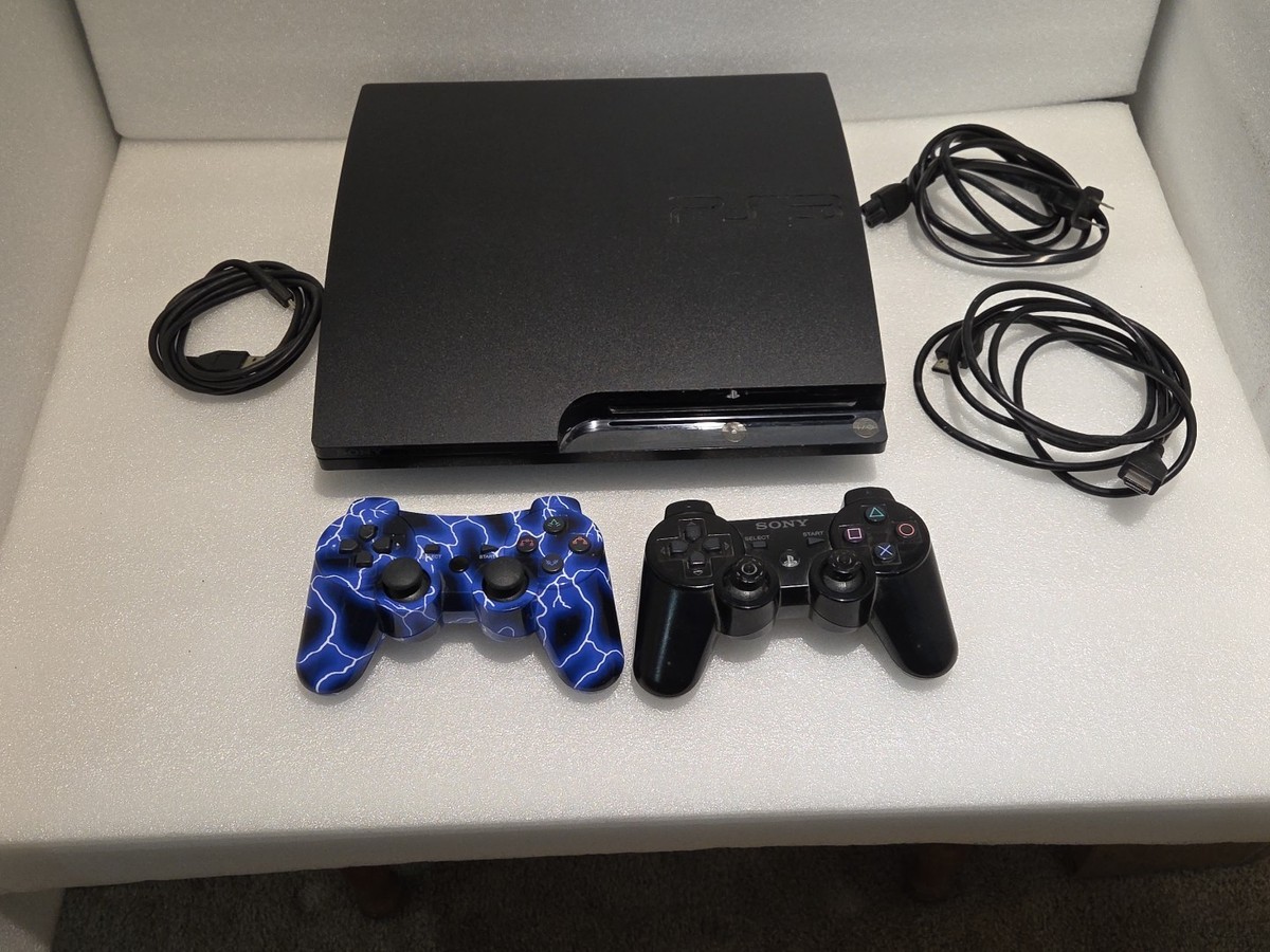 Sony PlayStation 3 PS3 2001A Console W/2 Controllers Cords 15