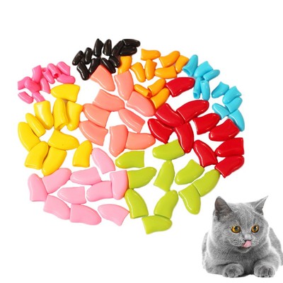  140 Pcs/7 Katzenzubehör Kätzchenkrallenkappen Tierpflegemaßnahmen