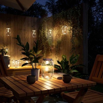 Solarleuchte Solarlampe Gartenleuchte Einmachglas-Design 12 Stk. Warmweiß vidaXL