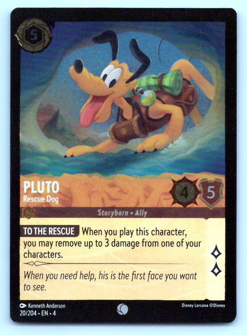 Lorcana Pluto - Rescue Dog (Foil) 20/204 Ursula's Return 4 C NM