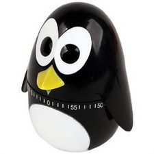 Kikkerland Kitchen Timer Penguin KT18 Mechanical 60 Minutes