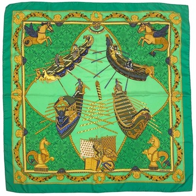 HERMES Carre 90 LES BISSONE DE VENISE Venice Ship Festival Scarf