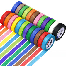 24 Rolls Colored Masking Tape 0.6 Inch X 360 Yards Rainbow Craft Tape Bulk