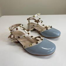 Studded Flats Girls Size 13 US 31 EU Blue Golden Can't Resist Ankle Flats Ballet