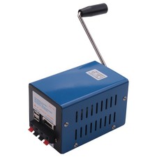 2X(Hohe Leistung Generator Ladegerät Tragbare Not Hand Manuelle Kurbel Usb 1855