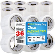 Packing Tape Heavy Duty Refill 36 Rolls Sealing Great for Packing Box Shipping a
