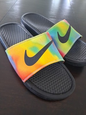 Nike Benassi Psyccadelic Tie Dye  Men's Slid Sandals. Size 11